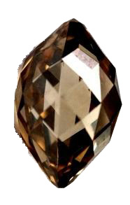 3.6-carat brown briolette-cut diamond 