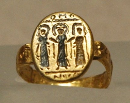 connected wedding rings. Byzantine wedding ring-7th