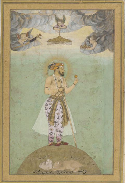 Portrait of Shah Jahan by Hashim in the mid-17th century