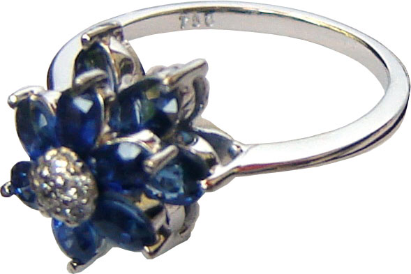 wedding ringgemstone ringceylon sapphire ring