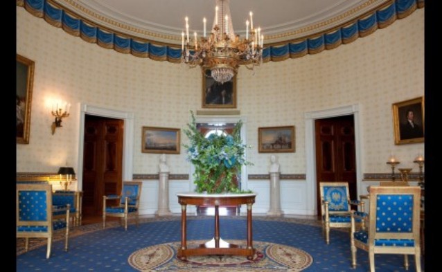 Blue Room of the White House - Photograph taken on October 8, 2009 