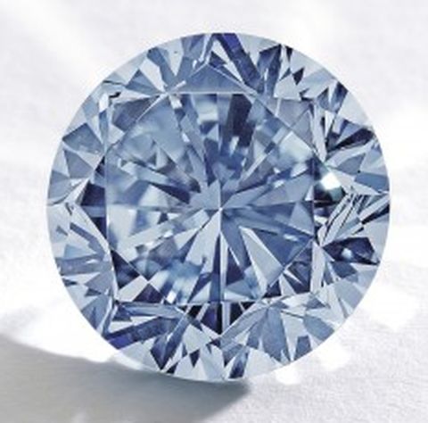 The Premier Blue Diamond - 7.59-carat, fancy vivid blue, internally flawless, round brilliant-cut diamond 